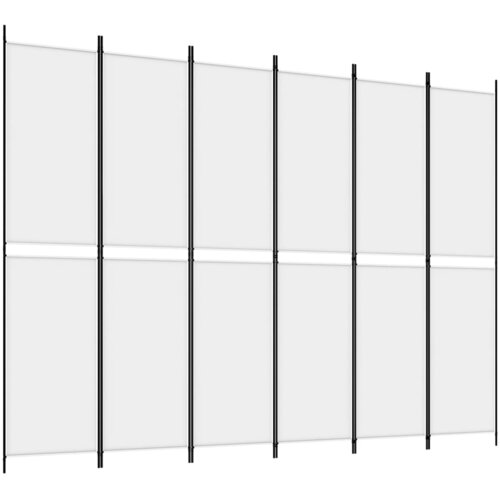  pregrada s 6 panela bijela 300 x 220 cm od tkanine Slike