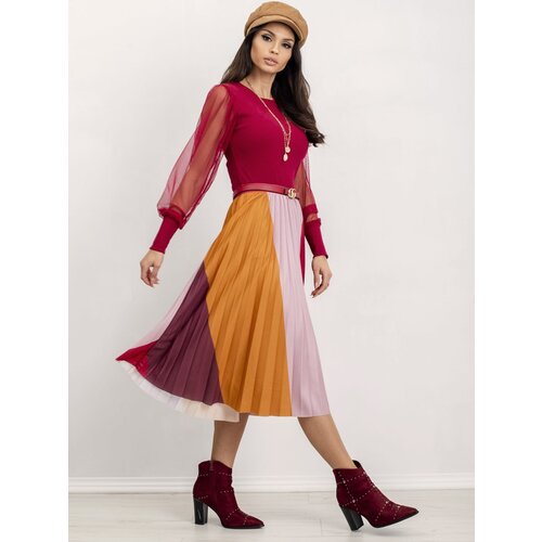 RUE PARIS Blouse-RV-BZ-5192.16-burgundy Cene