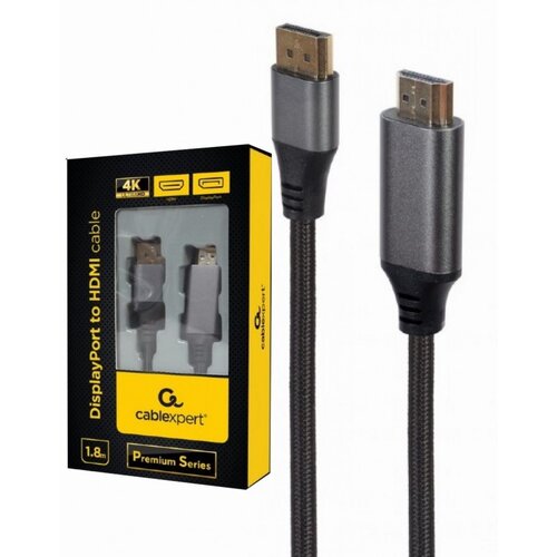  Gembird DisplayPort na HDMI interface kabl,4K at 60 Hz, Premium Series 1.8m ( CC-DP-HDMI-4K-6 ) Cene