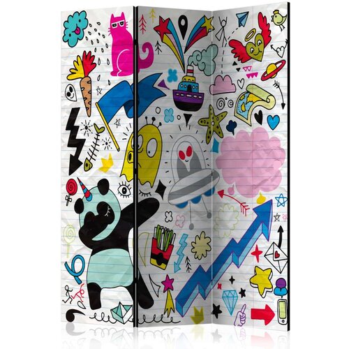  Paravan u 3 dijela - Energetic Panda [Room Dividers] 135x172 Cene