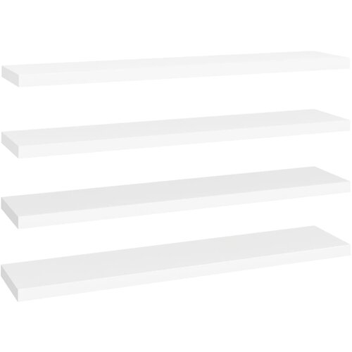 Maison Chic 4 kosi Stenske Police - Viseče police bele 120x23,5x3,8 cm MDF, (21793765) Cene