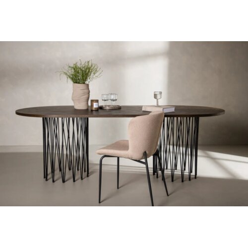 Furniture Fashion Stone ovalni blagovaonski stol 220 &times; 100 cm, mocca Cijene