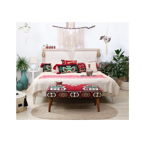 Atelier Del Sofa Vezir v2 - Red Multicolor Pouffe Cene