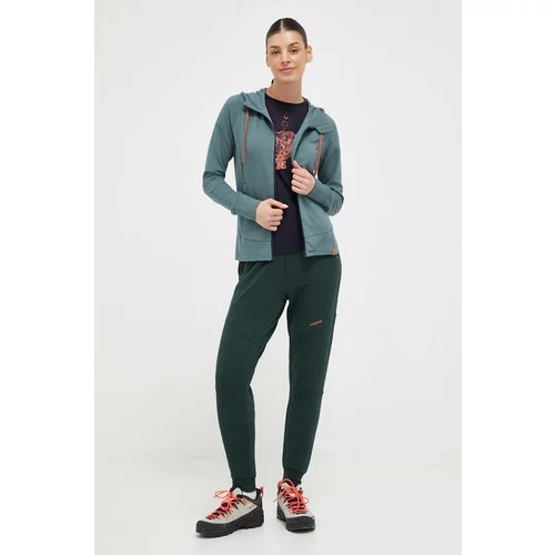 Viking Sportske hlače Hazen za žene, boja: zelena, glatki materijal