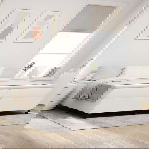  Box Spring postelja Krem 200x200 cm iz korduroj tkanine, (22051707) Cene