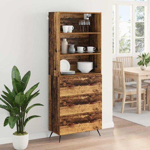  Highboard Staro drvo 69,5 x 34 x 180 cm Konstruirano drvo Slike