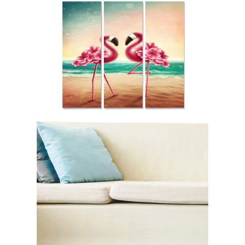 Wallity MDF1070961761 multicolor decorative mdf painting (3 pieces) Cene