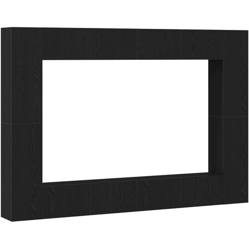 VidaXL 8 delni set TV omar, stenska črna hrast vezan les, stenske TV omare - 2 kosa črni hrast, 30.5x30x90 cm, iz vezanega lesa, črno hrastovo stensko TV omaro 100x30x30 cm iz vezanega lesa Slike