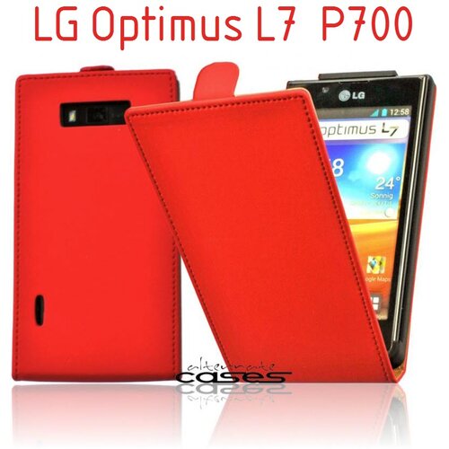  Preklopni etui / ovitek / za&amp;scaron;čita za LG Optimus L7 P700 - rdeči Slike