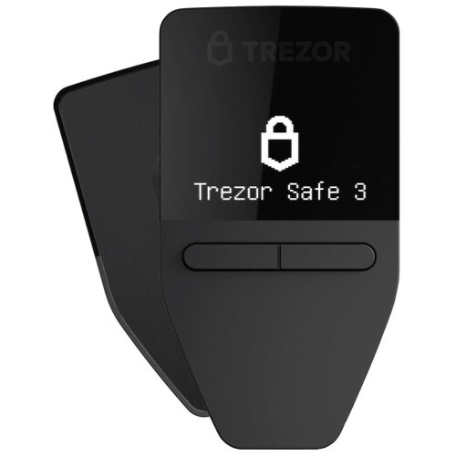 Trezor Safe 3 črna strojna denarnica za Bitcoin in druge kriptovalute Slike