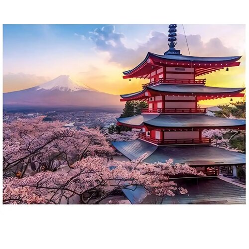 Magic Toys Dijamantna slagalica: Japanska pagoda set za dijamantno slikanje 30x40cm Slike
