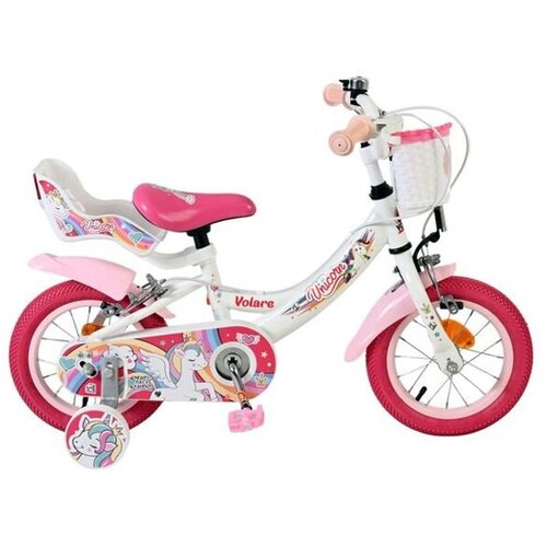 Volare dječji bicikl Unicorn 12&Prime; bijele boje, s dvije ručne kočnice Cijene