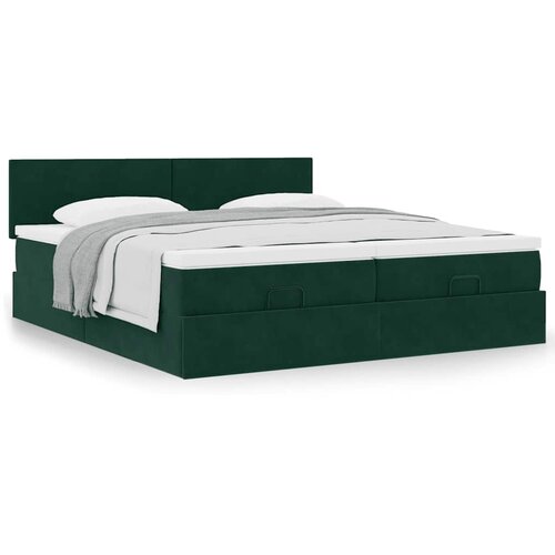  Krevet s od storage 2 kom. Tamnozelena 200 x 200 cm Velvet Slike