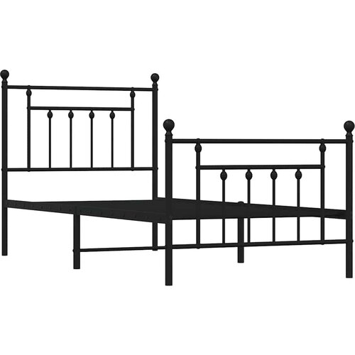  okvir kreveta uzglavlje i podnožje crni 90 x 200 cm Slike