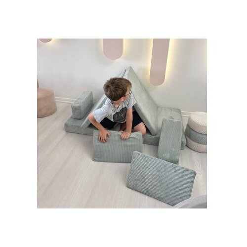 Atelier Del Sofa puzzle - blue blue 2-Seat sofa-bed Cene