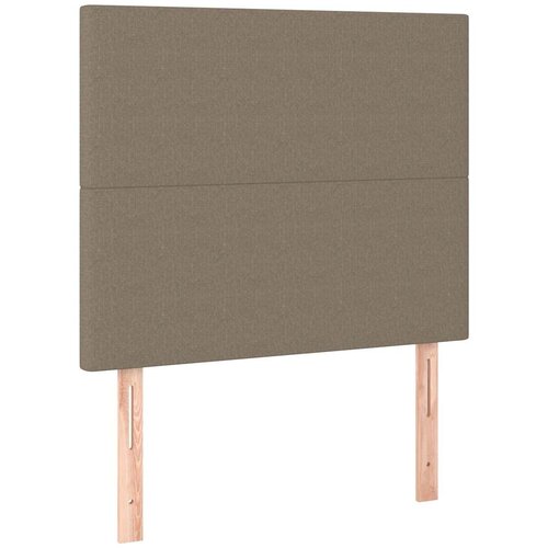  Krevet s oprugama i madracem smeđesivi 90x200 cm od tkanine Slike