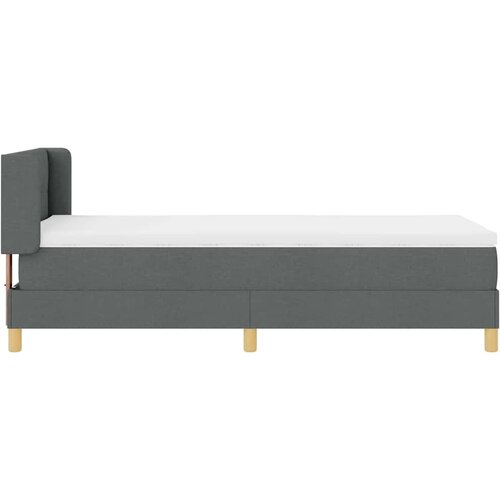  Krevet s opruga kutije Tamno siva 200 x 100 cm tkanina Slike