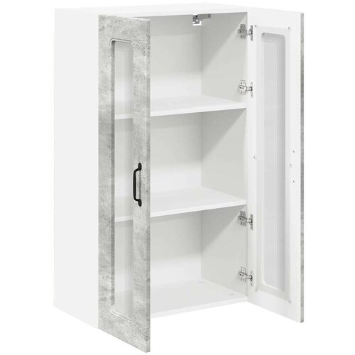 VidaXL zidni kuhinjski ormarić zidne betonski sivi 60 x 31 x 100 cm Slike