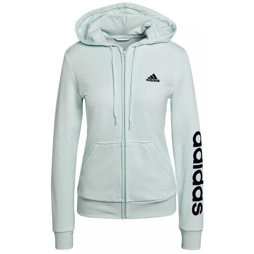Adidas Puloverji Essentials Logo Fullzip Hoodie Zelena Slike
