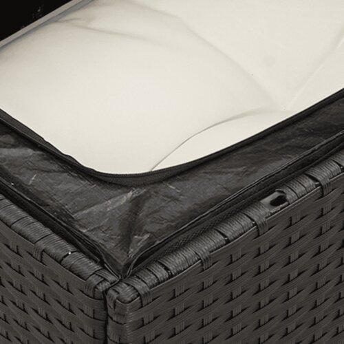  7-dijelni set vrtnih sofa od poliratana s jastucima crni Crna 70 x 62 x 69 cm Slike