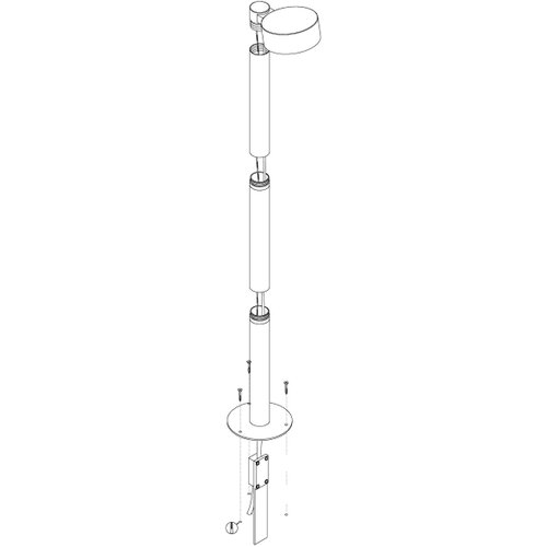 Eglo palosco spoljna podna/1, led, 6w, v-820, ip44, pocinčani čelik/crna Slike