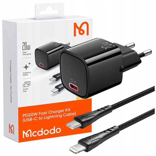 Promate MCDODO HITR STENSKI POLNILEC ZA IPHONE LIGHTNING 20W 1M KABEL, (5000259927) Cene