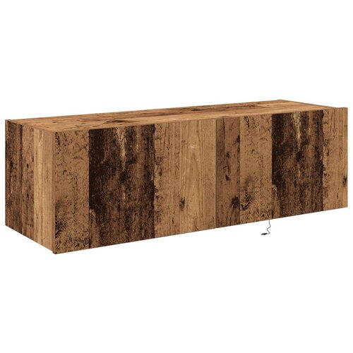  zidna komoda s LED svjetlima staro drvo 100x35x31 cm Slike