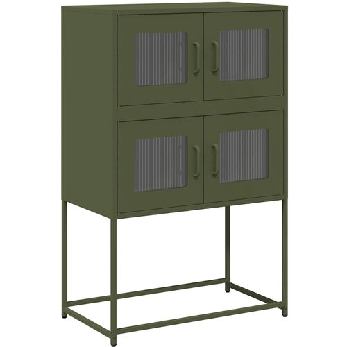 Maison Chic Komoda - Predalnik Olive Green 68x39x107 cm Jeklo, (21716698) Slike