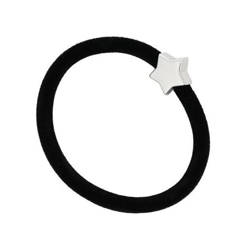 By Eloise London Velvet Silver Star Black elastika za lase Cene
