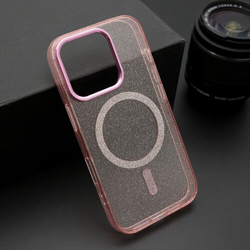 Maska sparkling magsafe za iphone 16/ roze Slike