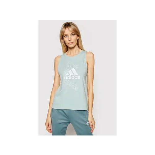 Adidas Bluza Essentials Stacked Logo GL1404 Zelena Loose Fit
