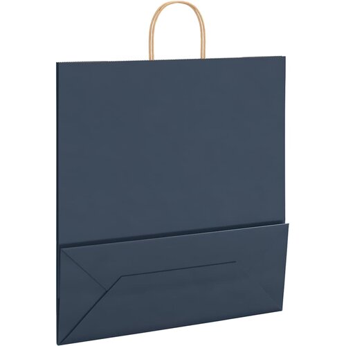  Papirnate vrećice 250 kom s ručkama plave 45x17x48 cm Slike