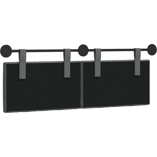  Držeće uzglavlje Zidne Tamno siva 130 x 55 x 7 cm tkanina - Tamno siva 120 cm bez LED Slike