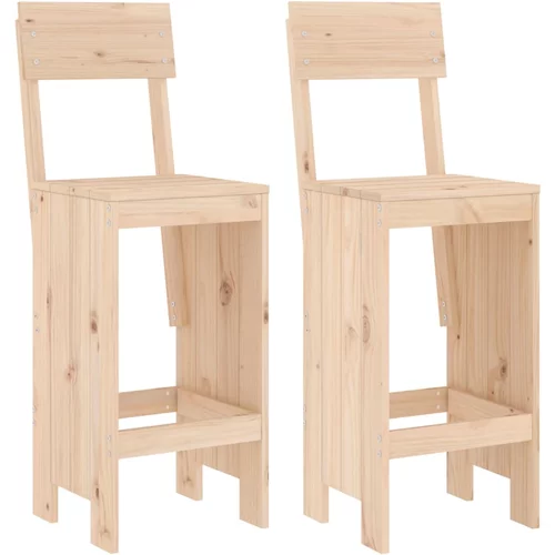 vidaXL Barski stolček 2 kosa 40x48,5x115,5 cm trdna borovina, (20964783)