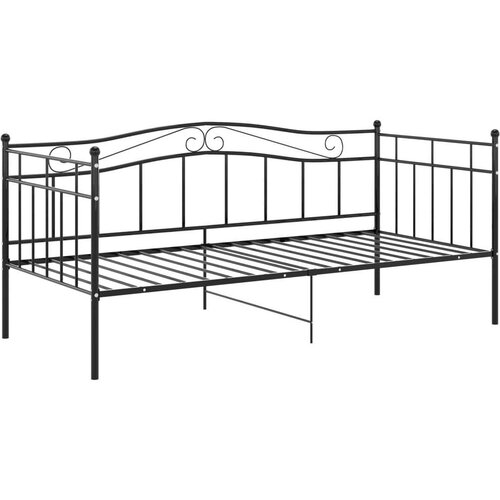 VidaXL okvir za krevet na razvlačenje crni metalni 90 x 200 cm Slike