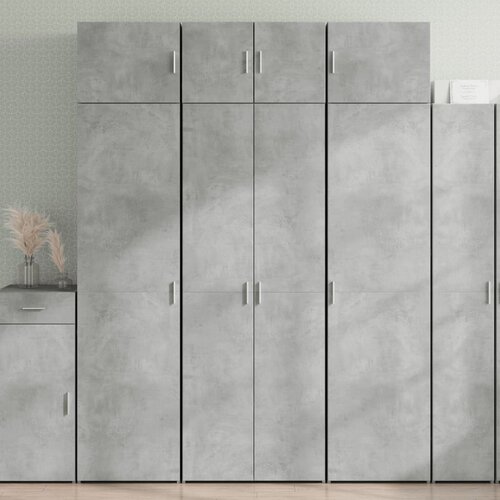 VidaXL Omara za shranjevanje betonsko siva 70x42,5x225 cm inž. les Slike