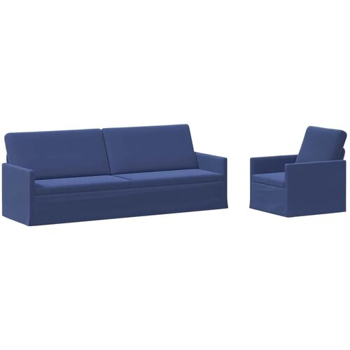  Set sofe 2 pcs Policijska plava Bar&amp;scaron;un - Policijska plava 1-Sjedalo + 3-Sjedalo (210 cm) Slike