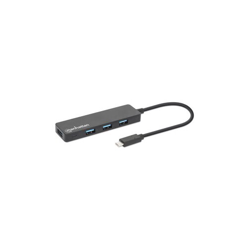 Manhattan USB-C HUB 4port 164924 3.2 G1/5Gbps/Crni Cene