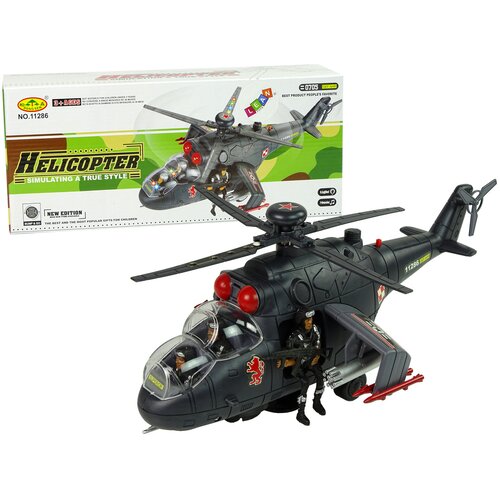  Veliki vojni helikopter za igru 34 cm - crni Cene