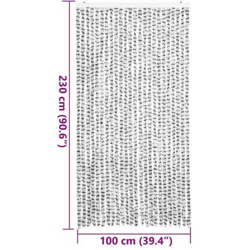  Zastor protiv muha svjetlosivi i tamnosivi 100x230 cm od &amp;scaron;enila Slike