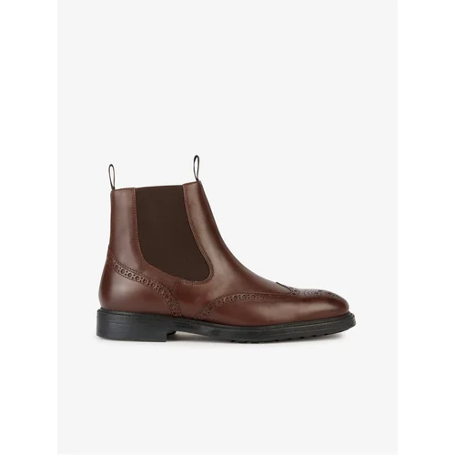 Geox Brown Men's Leather Ankle Boots Tiberio - Men