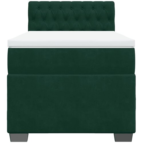 Box spring krevet s madracem tamnozeleni 80 x 200 cm bar&amp;scaron;unasti Slike