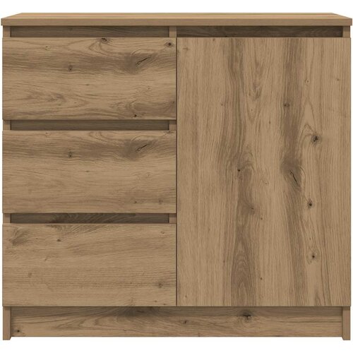  Komoda s ladicama artisan hrast 71x35x65 cm konstruirano drvo Smeđa Slike
