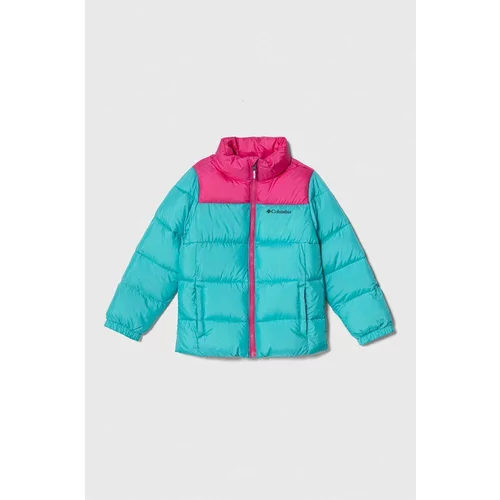Columbia Otroška jakna U Puffect Jacket turkizna barva