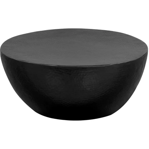  Klubska mizica iz sploščenega aluminija 70x30 cm črna