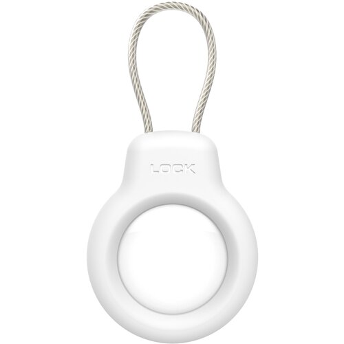 INF Združljivo z varnim držalom Apple AirTag z žičnim kablom, ohi&scaron;jem za ključavnico za ključe White, (21537959) Cene