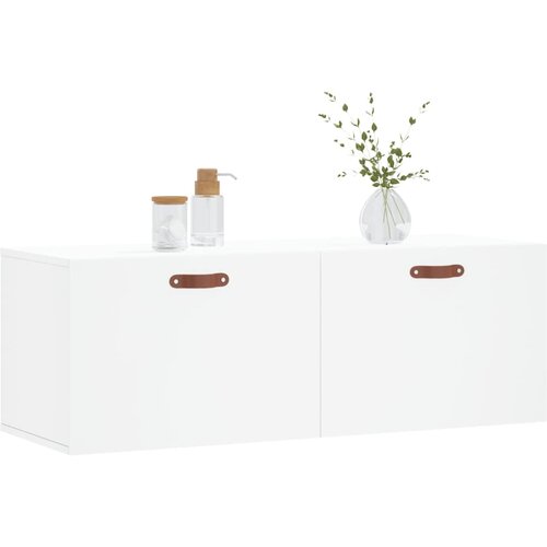  Zidni ormarić bijeli 100 x 36,5 x 35 cm od konstruiranog drva Slike