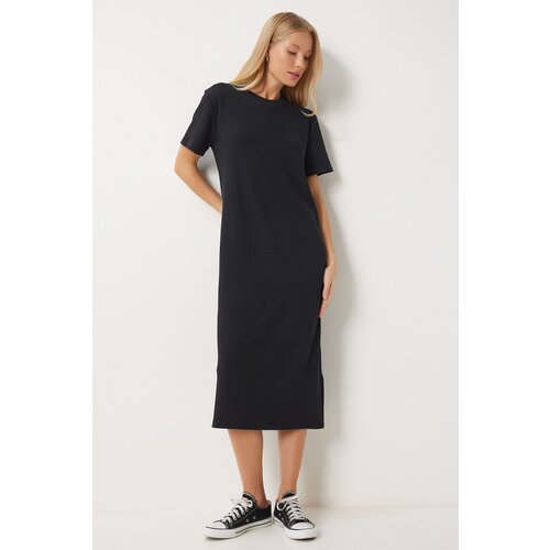  Women's Black Loose Long Casual Knitted Dress Cijene
