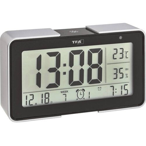 Tfa Dostmann 60.2540.01 radijski budilica crna, srebrna Vrijeme alarma 3 Slike