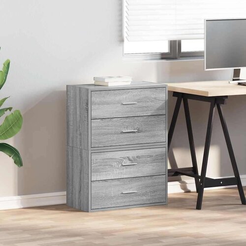 VidaXL Ormari s 2 ladice 2 kom boja hrast 60x31x40cm konstruirano drvo Slike